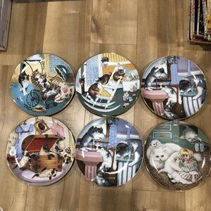 Hamilton, Country Kitties Lot Of 6 By Gre' Gerardi Excellent Condition 1988